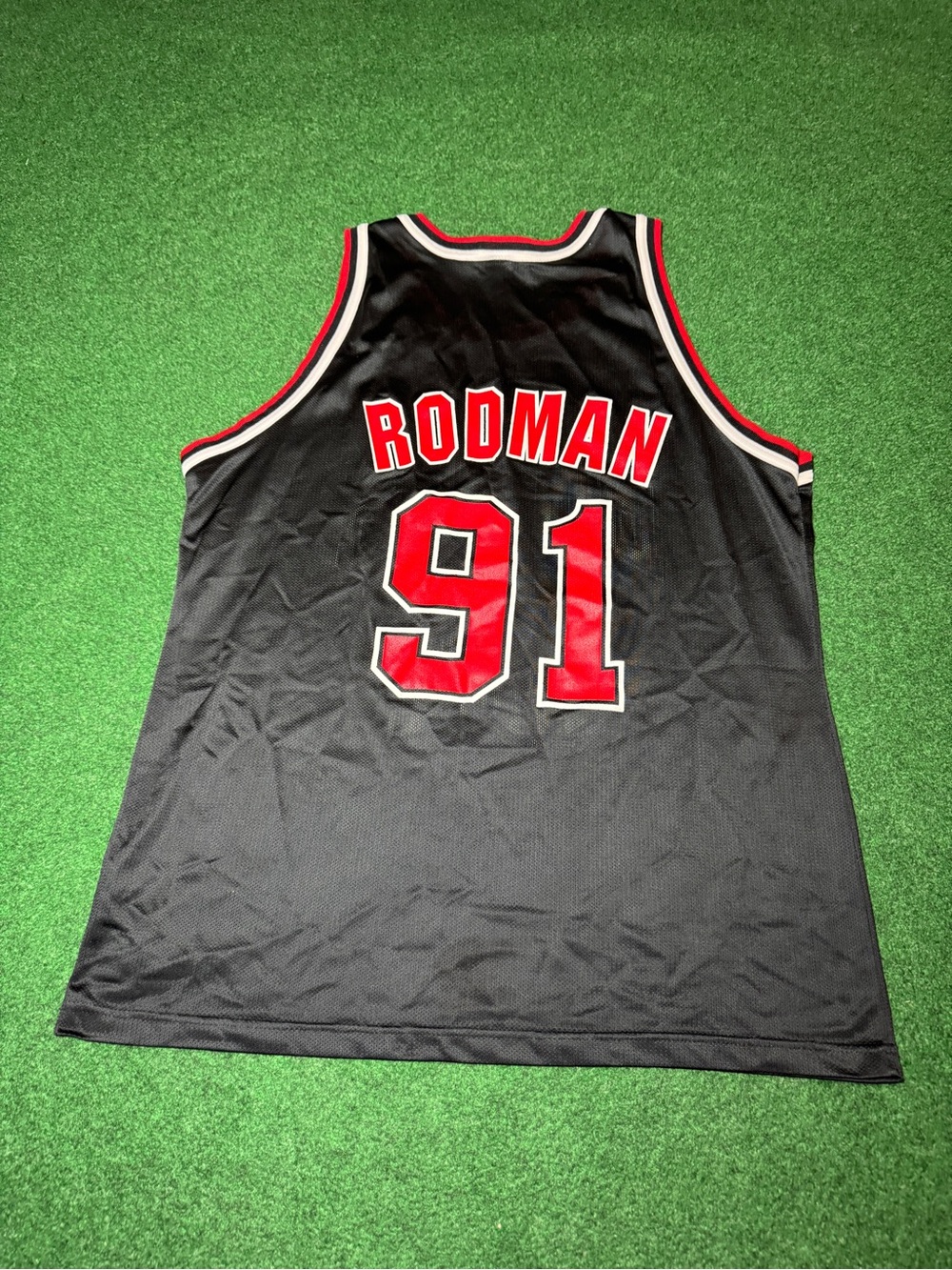Vintage 90s Chicago Bulls Dennis Rodman Jersey, Champion NBA Space Jam NWO (XL)